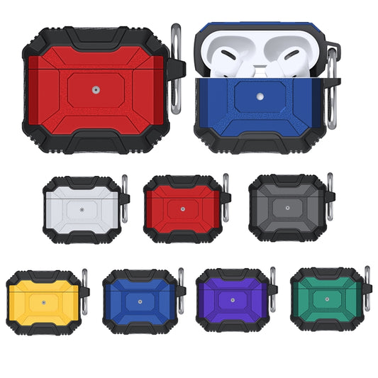 For AirPods 4 Battle Armor Four-corner Shockproof Earphone Protective Case(Blue) by buy2fix