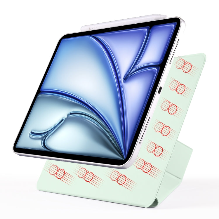 For iPad Air 11 2025 / 2024 / 10.9 2022 Fixed Buckle Magnetic Deformation Leather Tablet Case(Baby Green) - iPad Air 11 2025 / 2024 Cases by buy2fix | Online Shopping UK | buy2fix