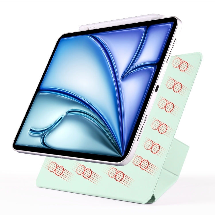 For iPad mini 6 / mini 2024 Fixed Buckle Magnetic Deformation Leather Tablet Case(Baby Green) - iPad mini 2024 Cases by buy2fix | Online Shopping UK | buy2fix