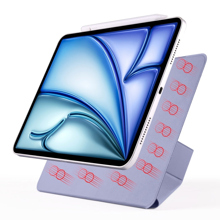 For iPad mini 6 / mini 2024 Fixed Buckle Magnetic Deformation Leather Tablet Case(Lavender Purple) - iPad mini 2024 Cases by buy2fix | Online Shopping UK | buy2fix