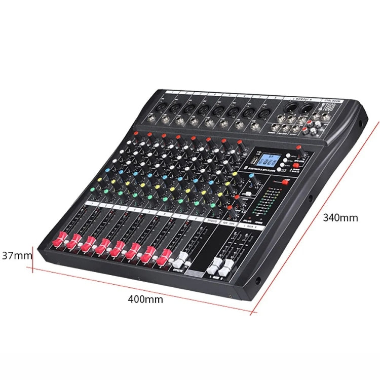XTUGA CT80X 8-Channels Audio Mixer DJ Mixing Console with 48V Power Supply(US Plug) by XTUGA