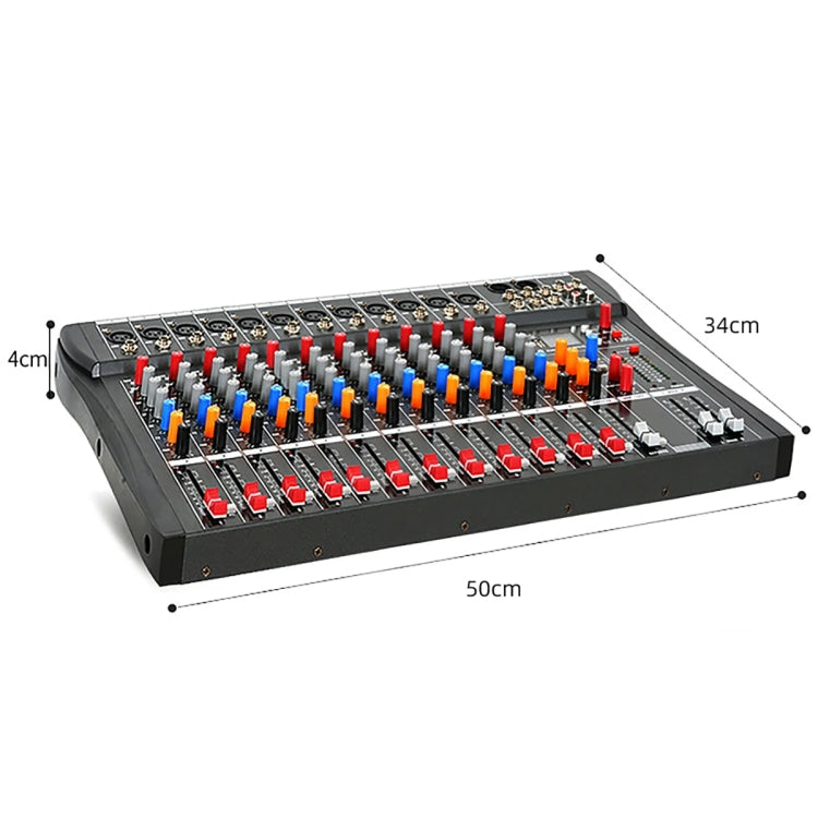 XTUGA CT120X 12-Channels Audio Mixer DJ Mixing Console with 48V Power Supply(US Plug) by XTUGA