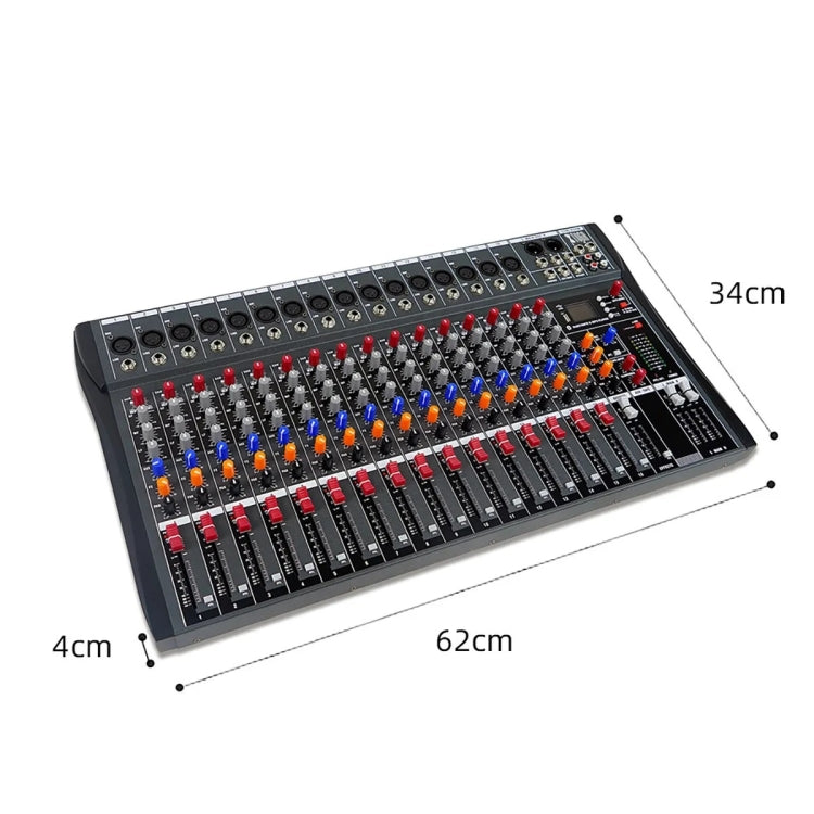 XTUGA CT160X 16-Channels Audio Mixer DJ Mixing Console with 48V Power Supply(US Plug) by XTUGA