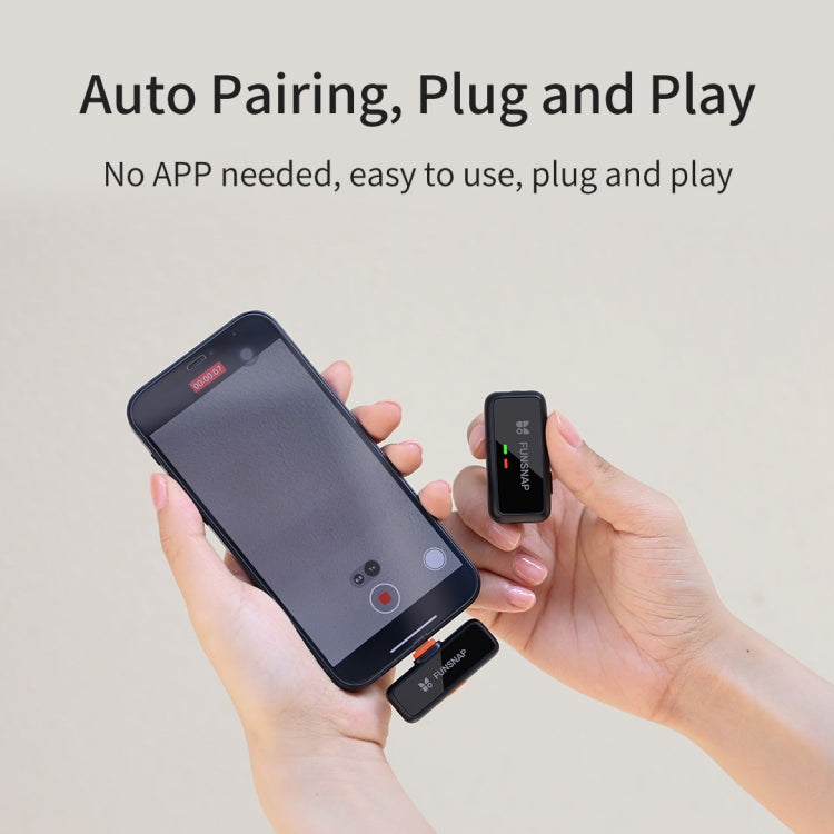 FUNSNAP S6 Lavalier Wireless Microphone, 8 Pin RX + 2 TX with Charging Case by FUNSNAP