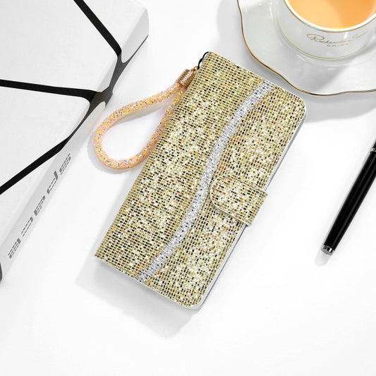 For Samsung Galaxy S25 Ultra 5G Glitter Powder Filp Leather Phone Case(Gold) by buy2fix