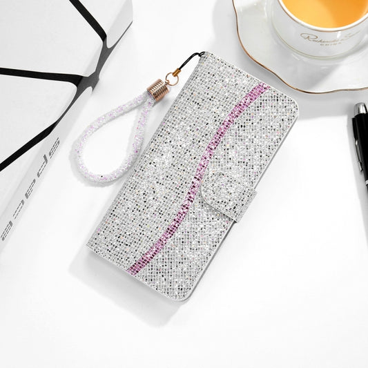 For Samsung Galaxy S25 5G Glitter Powder Filp Leather Phone Case(Silver) by buy2fix