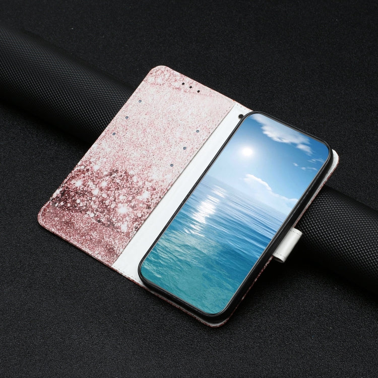 For OnePlus 13 Colored Drawing Marble Pattern Leather Phone Case(Rose Gold) by buy2fix