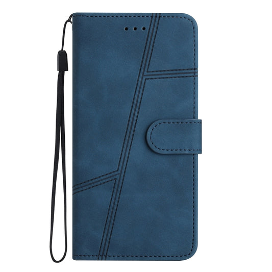 For OnePlus 13 Skin-feel Stitching Leather Phone Case(Blue) by buy2fix