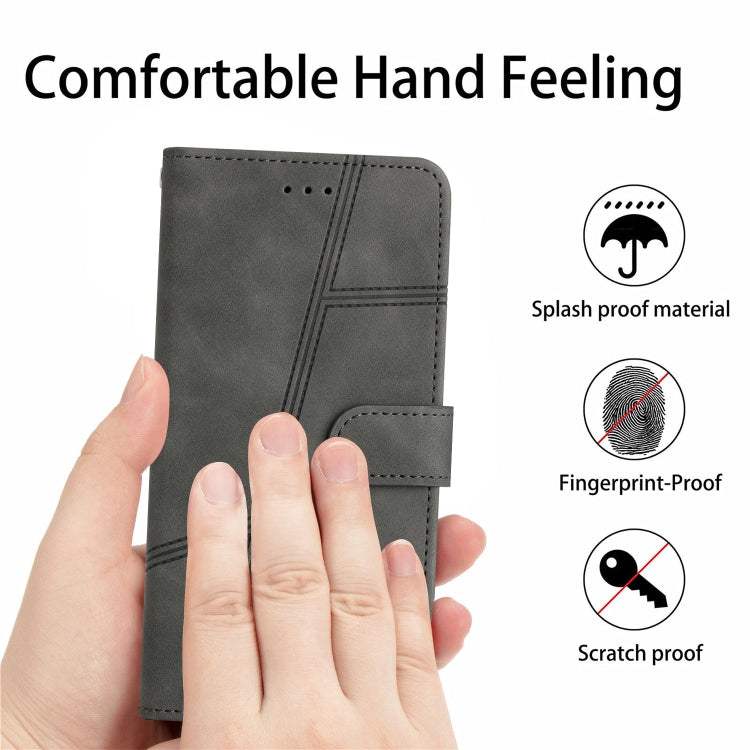 For OnePlus 13 Skin-feel Stitching Leather Phone Case(Grey) by buy2fix