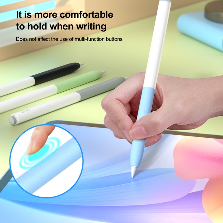 For vivo Pencil 2S / iQOO Pencil2s 2pcs/Set Transparent Jelly Series Stylus Pen Silicone Protective Cover(Black) - Pencil Accessories by buy2fix | Online Shopping UK | buy2fix