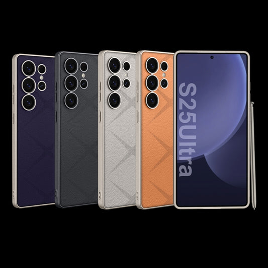 For Samsung Galaxy S25 Ultra 5G GKK Asterism Metal Paint Skin Feel Leather Full Coverage Phone Case(Purple) by GKK