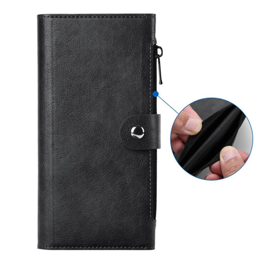 For iPhone 15 Plus ViLi GVS-C Series MagSafe Magnetic RFID Leather Flip Phone Case(Black) - iPhone 15 Plus Cases by ViLi | Online Shopping UK | buy2fix
