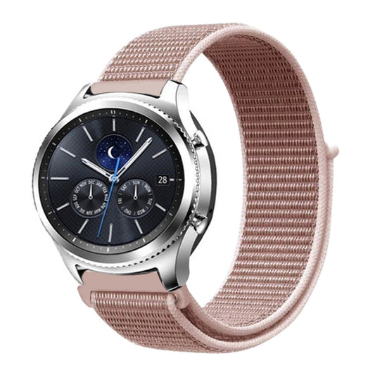 For Samsung Galaxy Watch 46mm Nylon Braided Watch Band(Rose Pink) by buy2fix