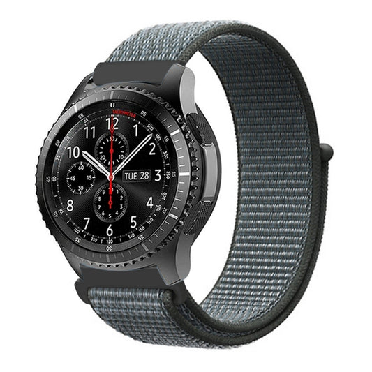 For Samsung Galaxy Watch 46mm Nylon Braided Watch Band(Storm Gray) by buy2fix