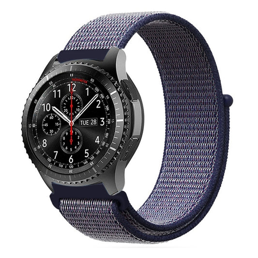 For Samsung Galaxy Watch 42mm Nylon Braided Watch Band(Midnight Blue) by buy2fix