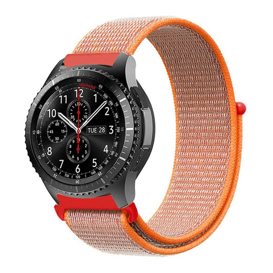 For Samsung Galaxy Watch 42mm Nylon Braided Watch Band(Orange Red) by buy2fix