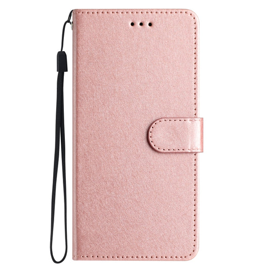 For Samsung Galaxy S25 Ultra 5G Silk Texture Horizontal Flip Leather Phone Case(Rose Gold) by buy2fix