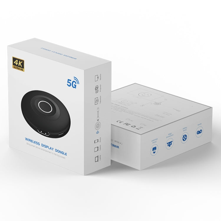 G127 4K 30Hz HD Wireless Display Dongle Adapter Same Screen Device(Black) by buy2fix