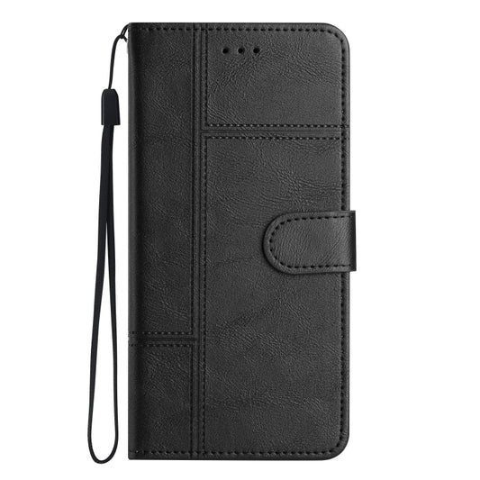 For Samsung Galaxy S25 Ultra 5G Cowhide Texture Stitching Leather Phone Case(Black) by buy2fix