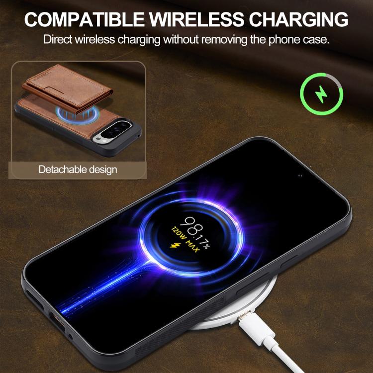 For Google Pixel 10 Pro XL LC.IMEEKE L5 Series Detachable RFID Card Bag Magsafe Phone Case(Brown) - Google Cases by LC.IMEEKE | Online Shopping UK | buy2fix