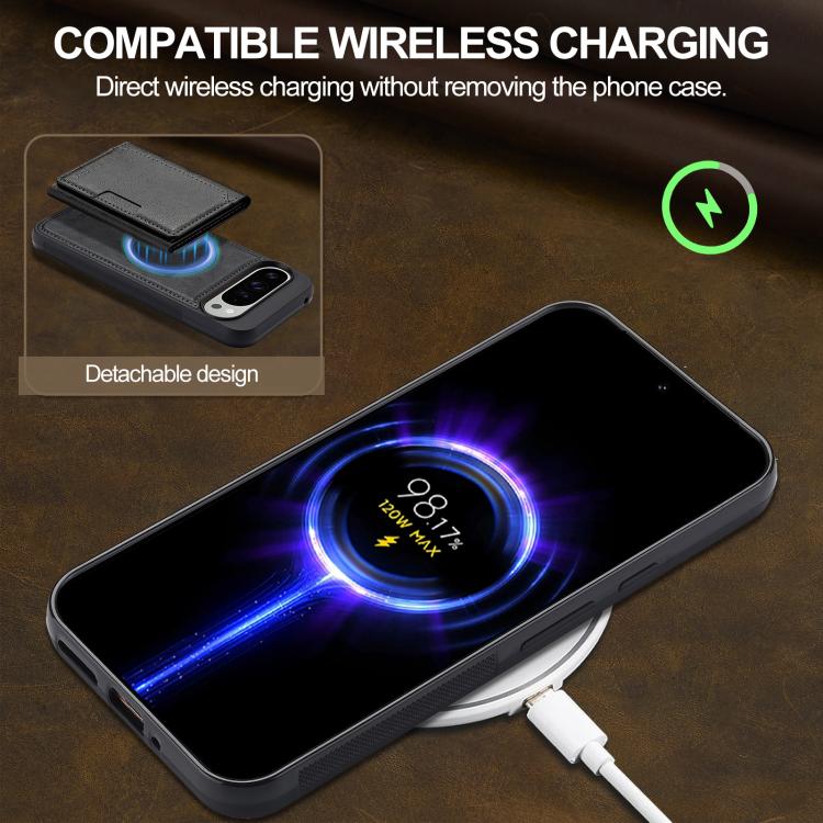 For Google Pixel 10 / 10 Pro LC.IMEEKE L5 Series Detachable RFID Card Bag Magsafe Phone Case(Black) - Google Cases by LC.IMEEKE | Online Shopping UK | buy2fix