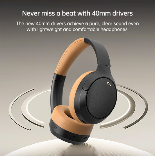 BT056 Noise Reduction Sports Stereo Wireless Deep Bass On-Ear Bluetooth Earphone(Beige) - Headset & Headphone by buy2fix | Online Shopping UK | buy2fix