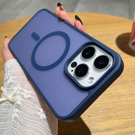 For iPhone Air Frosted Skin Feel MagSafe Phone Case(Dark Blue) - iPhone Air Cases by buy2fix | Online Shopping UK | buy2fix