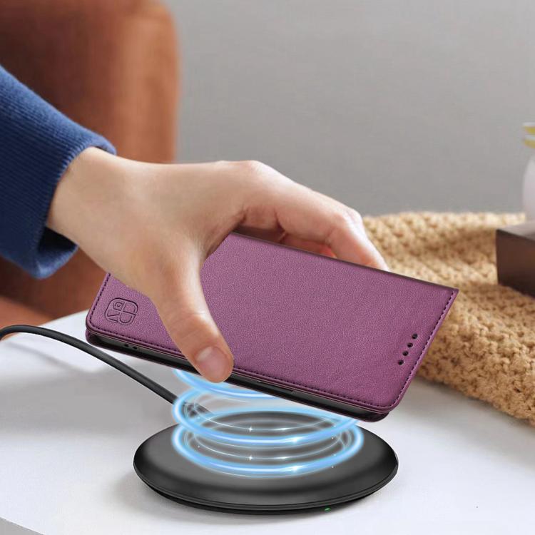 For iPhone Air RC01 Dual-Folded Magnetic Suction RFID Leather Phone Case(Violet) - iPhone Air Cases by buy2fix | Online Shopping UK | buy2fix