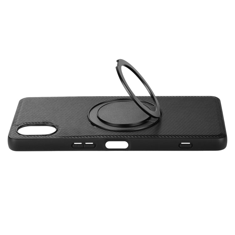 For Sony Xperia 10 VI ViLi TCY Series Kevlar Leather Texture Rotating Holder Phone Case(Black) by ViLi