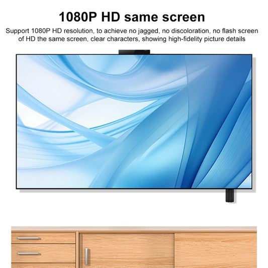 G132 1080P Type-C HD Wireless Screen Adapter(Black) by buy2fix