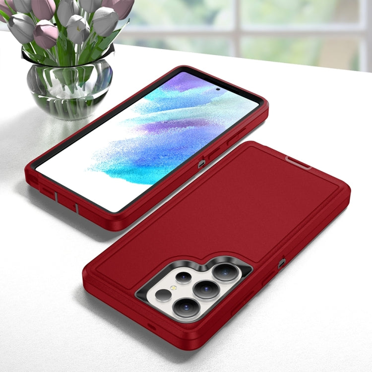 For Samsung Galaxy S25 Ultra 5G Life Waterproof Rugged Phone Case(Red + Black) by buy2fix