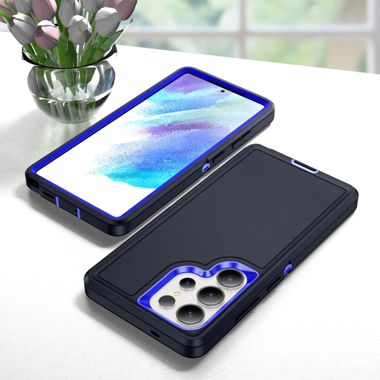 For Samsung Galaxy S25 Ultra 5G Life Waterproof Rugged Phone Case(Dark Blue + Royal Blue) by buy2fix