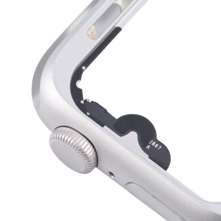 For Apple Watch Series 4 44MM GPS Aluminium Alloy Middle Frame Bezel Plate with Crown Spin Axis Flex Cable(Silver) by buy2fix