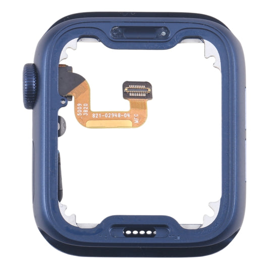 For Apple Watch Series 6 44MM LTE Aluminium Alloy Middle Frame Bezel Plate with Crown Spin Axis Flex Cable(Blue) by buy2fix