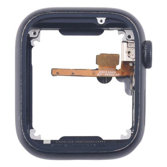 For Apple Watch Series 7 / 8 / 9 41MM LTE Aluminium Alloy Middle Frame Bezel Plate with Crown Spin Axis Flex Cable(Midnight) by buy2fix