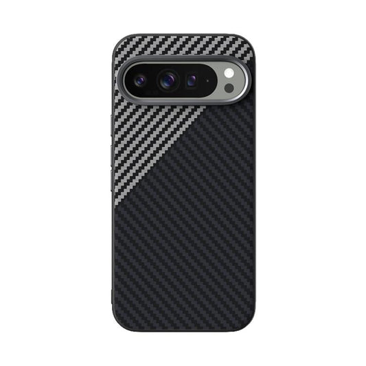 For Google Pixel 10 / 10 Pro ABEEL C Carbon Fiber Series 6D Micro Relief MagSafe Phone Case(Black Grey) - Google Cases by buy2fix | Online Shopping UK | buy2fix