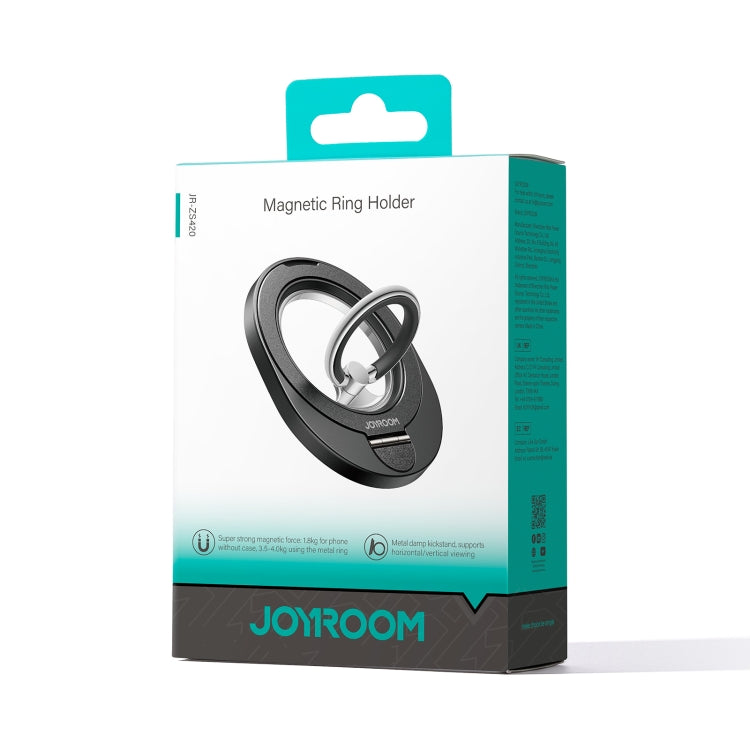 JOYROOM JR-ZS420 Rotatable Foldable Magnetic Mobile Phone Ring Holder(Black) by JOYROOM