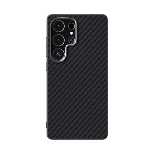 For Samsung Galaxy S25 Ultra 5G ABEEL C Carbon Fiber Series 6D Micro Relief MagSafe Phone Case(Black) by buy2fix