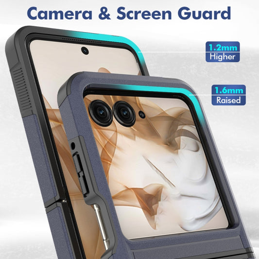 For Motorola Razr 50 2 in 1 PC + TPU Phone Case(Dark Blue) by buy2fix