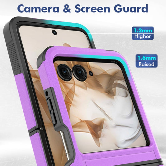 For Motorola Razr 50 2 in 1 PC + TPU Phone Case(Purple) by buy2fix