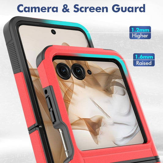For Motorola Razr 50 2 in 1 PC + TPU Phone Case(Red) by buy2fix