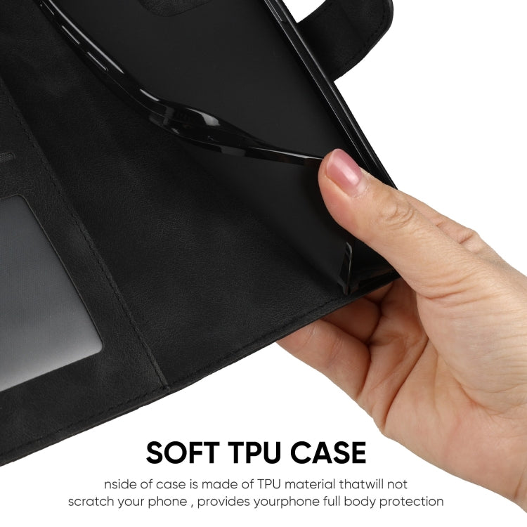 For Samsung Galaxy S25 Ultra 5G Skin Feel Geometric Lines Leather Phone Case(Black) by buy2fix