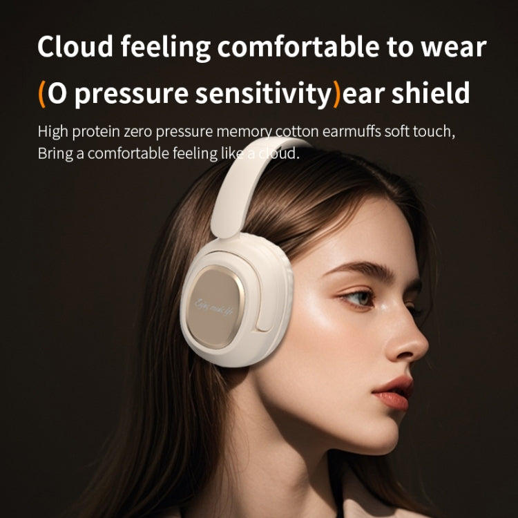 BH900 Stereo Head-mounted Noise Reduction Wireless Bluetooth Earphone(Khaki) - Headset & Headphone by buy2fix | Online Shopping UK | buy2fix