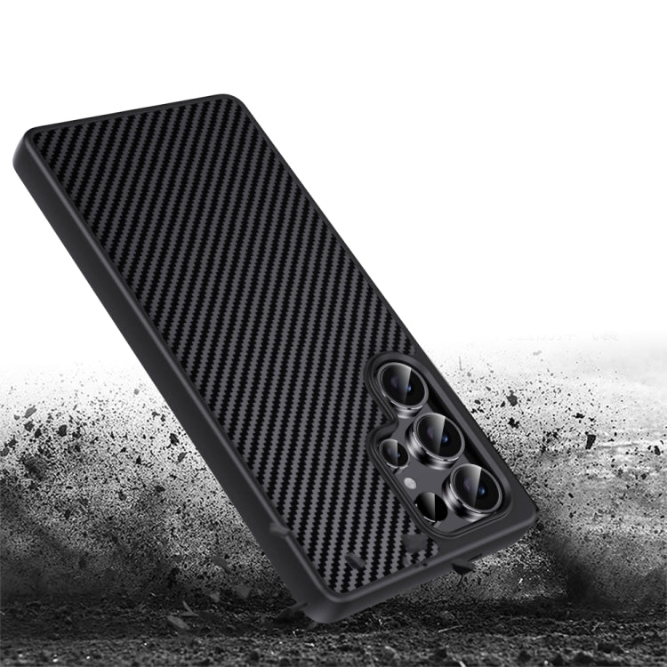 For Samsung Galaxy S25 Ultra 5G Pita Series TPU + PC Texture Phone Case(Black) by buy2fix