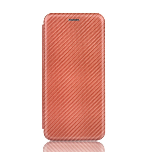 For Blackview BV5500 / BV5500 Pro / BV5500 Plus Carbon Fiber Texture Horizontal Flip TPU + PC + PU Leather Case with Card Slot(Brown) by buy2fix