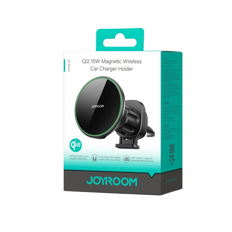JOYROOM JR-ZS412 Qi2 Magnetic Car Air Vent Phone Wireless Charging Mount(Black) by JOYROOM