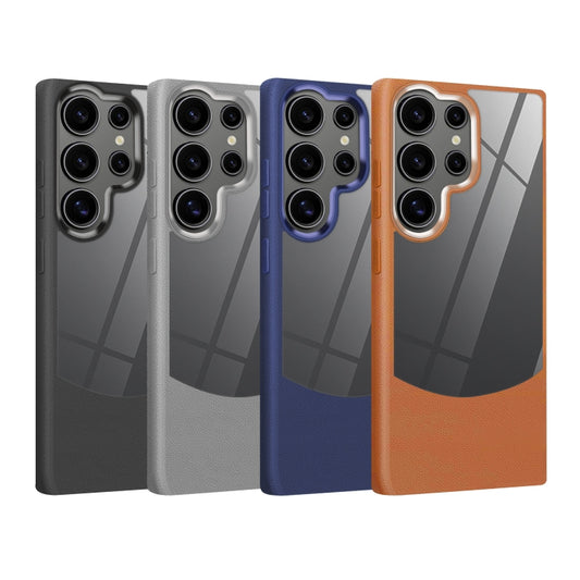 For Samsung Galaxy S25 5G Litchi Texture TPU Hybrid Acrylic Phone Case(Black) by buy2fix