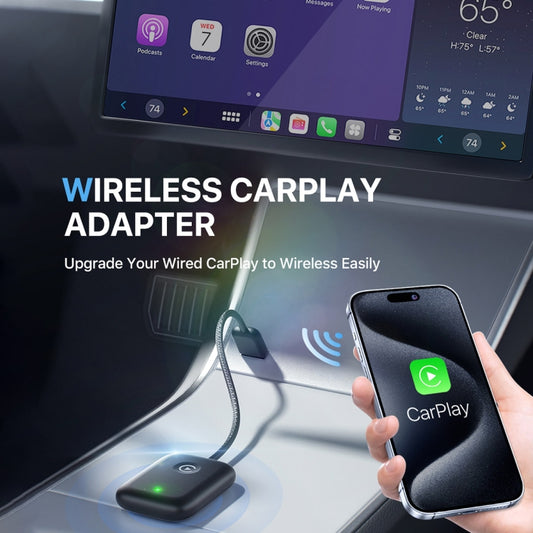 USB Interface Wired to Wireless Car CarPlay Adapter(Black) by buy2fix