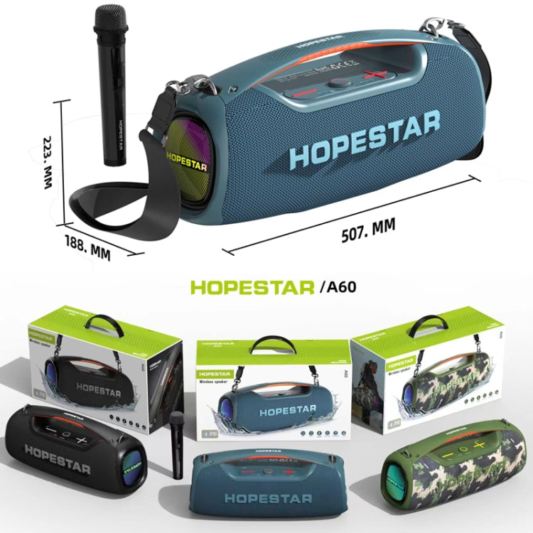 HOPESTAR A60 100W Outdoor Portable IPX6 Waterproof Bluetooth Speaker with Microphone(Black) - Waterproof Speaker by HOPESTAR | Online Shopping UK | buy2fix