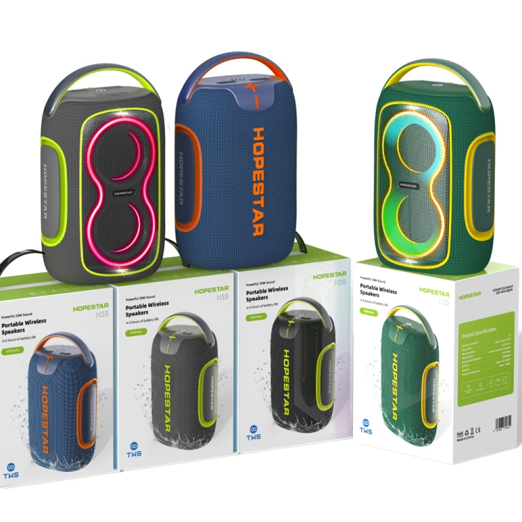 HOPESTAR H59 50W Outdoor Portable IPX5 Waterproof Bluetooth Speaker(Dark Green) - Waterproof Speaker by HOPESTAR | Online Shopping UK | buy2fix